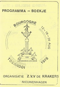 Programma boekje Bourgogne Toernooi 1978